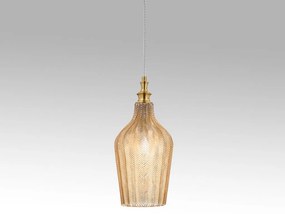 Lustra suspendata, Pendul CLEOFE ambra, alb, cobalt sau ecru