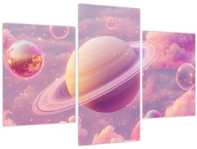 Tablou - Planetă roz (90x60 cm)