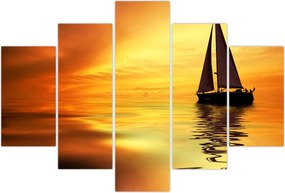 Tablou - Sailboat la apus de soare (150x105 cm)