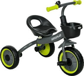 AIYAPLAY Tricicletă pentru Copii cu Scaun Reglabil, Bicicletă pentru Copii cu Coș și Clopoțel, 70.5x53x58 cm, Negru | Aosom Romania