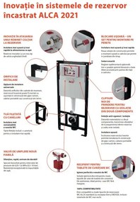 Cadru wc suspendat cu rezervor wc incastrat Alcaplast, Sadromodul