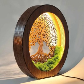 SENTOP | Lampă de masă Arborele Vieții cu mușchi | ZIVENA