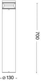 Lampă LED de exterior Ideal Lux BOEING LED/14W/230V d. 70 cm IP65 negru