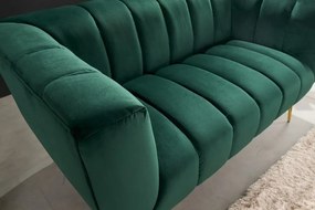 Canapea 2 locuri design elegant Noblesse, verde smarald
