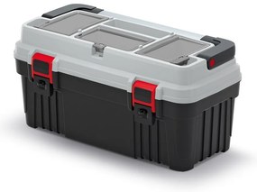 Cutie pentru scule cu maner metalic 54 x 27,8 x 26,9 cm, organizatoare, gri