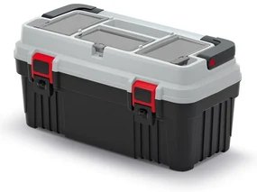 Cutie pentru scule cu maner metalic 54 x 27,8 x 26,9 cm, organizatoare, gri