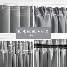 Draperie groasă blackout RESTILO argint 140 x 245 cm set 2 buc