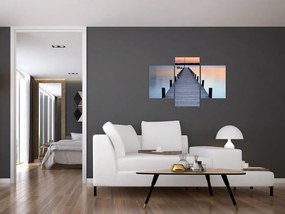 Tablou - Ponton de la Lacul Starnberger, Bavaria, Germania (90x60 cm)