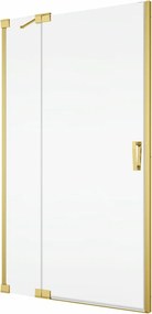 Usa dus batanta 100x200 cm cu segment fix Sanswiss Cadura auriu lucios deschidere stanga Stanga, 1000x2000 mm