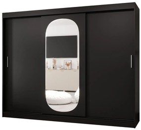 Dulap de haine 250 cm Ronny (Negru). 1126065