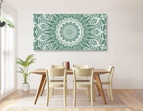 Tablou Mandala armonie pe un fundal verde