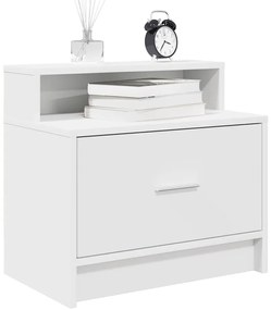 vidaXL Noptiere cu sertar 2 buc Alb 51x31x47 cm