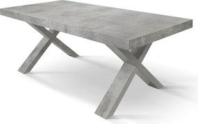 MASA  BIG FAMILY, picior  X, 480 cm - GRI CIMENT - 160 CM / 90 CM / H 77
