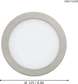 Eglo 33317 - Plafonieră încastrată FUEVA-C LED RGBW, 15,6 W, 230 V, Ø 22,5 cm, dimmabilă