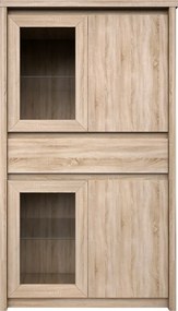 Vitrina TYP 7, PAL melaminat, stejar sonoma, NORTY