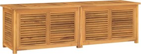 vidaXL Ladă depozitare grădină cu geantă, 175x50x55 cm, lemn masiv tec