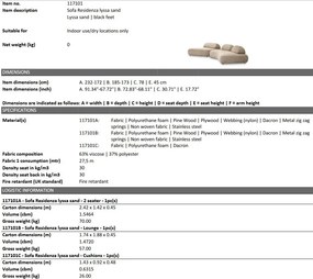 Canapea fixa design LUX din 2 module Residenza, Lyssa sand