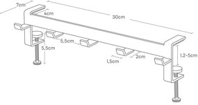 Cârlig alb mat ajustabil din oțel Tower – YAMAZAKI