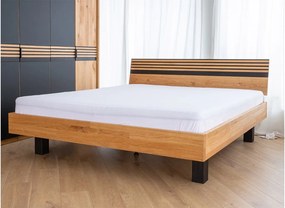 Dulap stejar masiv Rafael 5 Usi 3 Usi Sticla, 256 × 58 × 219 cm