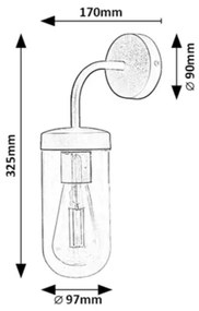 Rabalux 3309 - Aplica baie YAGO 1xE27/60W/230V IP44 crom