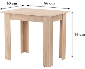 Masă de dining Yorki Standard 86x60 cm stejar sonoma