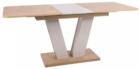 Masă de bucătărie Platon 136 x 80 cm, stejar cremona / crem