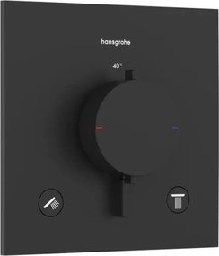 Baterie cada-dus termostatata Hansgrohe Ecostat Comfort E finisaj negru mat fara corp ingropat