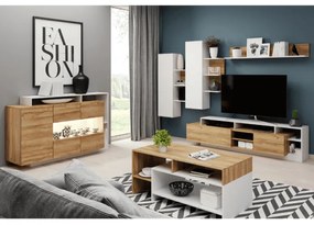 Set Mobilier Living ALICANTE Stejar /Alb