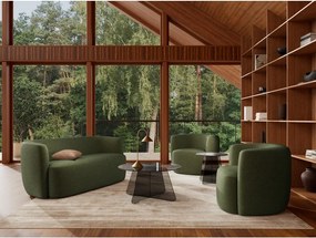 Măsuță de cafea gri rotundă din sticlă ø 80 cm Samos – Actona