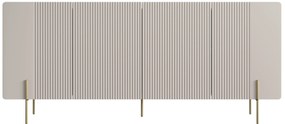 Comodă Malmi 200 cm cu patru uși pe bază de metal - cașmir / crem / picioare aurii
