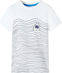 vidaXL Tricou pentru copii, ecru, 128