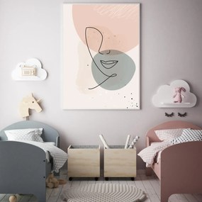 Poster - Abstracție cu fața de femeie (A4)