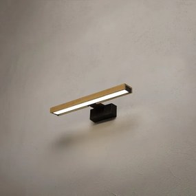 Brilagi - Iluminare LED pentru oglindă de baie 3 în 1 WOODY MIRROR LED/8W/230V IP44 negru/stejar