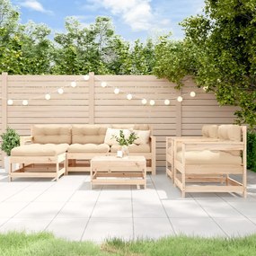 3186256 vidaXL Set mobilier de grădină, 7 piese, lemn masiv de pin