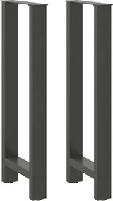 vidaXL Picioare de masă de bar antracit, 2 buc., 40x(100-101) cm, oțel