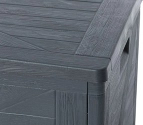 WOOD cutie de depozitare din plastic pentru grădină 420 L, g