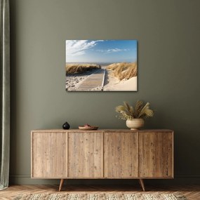 Tablou - Plaja cu nisip de pe insula Langeoog, Germania (70x50 cm)