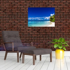 Tablou pe sticlă - Plaja tropicală (70x50 cm)