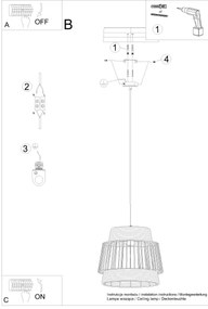 Lustră pe cablu Sollux SL.1253 BRILO 1xE27/15W/230V