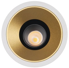 Spot LED incastrabil GALEXO H0106 alb cu inel auriu
