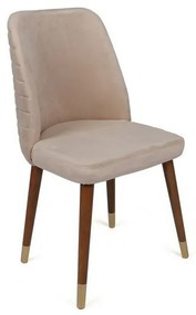 Set de scaune de sufragerie Hugo Cream and Walnut,2 buc.