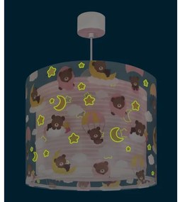Dalber 41572S - Lustră pentru copii BABY TEDDY 1xE27/15W/230V roz
