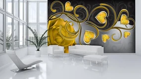 Fototapet - Arta florală - abstract (152,5x104 cm), în 8 de alte dimensiuni noi