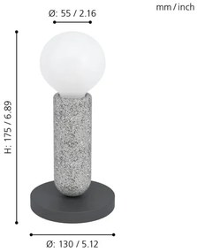 Eglo 39835 - Lampă de masă GIACONECCHIA 1xE27/40W/230V