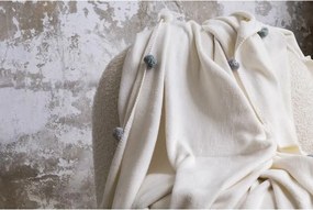 Cuvertură crem din polar, fleece 150x200 cm Pom Pom – Mijolnir