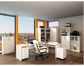 Zondo Dulap cu roți/ Container de birou cu lacăt Hansa 2 NEW 12 (alb). 1028701