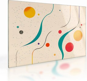 Tablou pe sticlă - Ilustrație colorată minimalistă (70x50 cm)