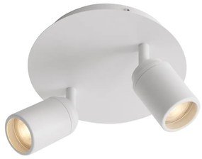 Spot de baie modern alb cu 2 lumini IP44 - Ducha