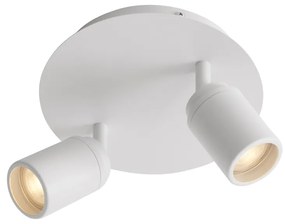 Spot modern de baie alb cu 2 lumini IP44 - Ducha