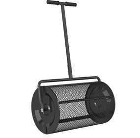 Outsunny Răspânditor Compost de 75L cu Mâner Reglabil în Formă de T din Metal Negru | Aosom Romania